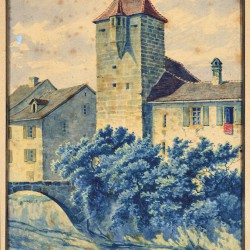 Aquarelle Oscar Huguenin